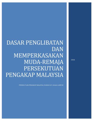 Dasar Penglibatan Muda-Remaja
